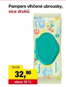Vlhčené ubrousky dětské Pampers Baby Fresh Clean