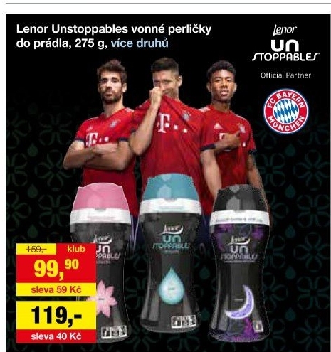 Vonné perličky do pračky Lenor UNstoppables