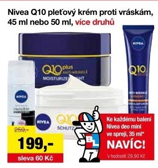Krém pleťový proti vráskám Q10 Nivea