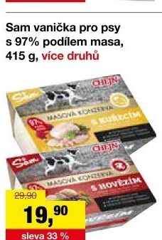 Konzerva pro psy Sam Chejn