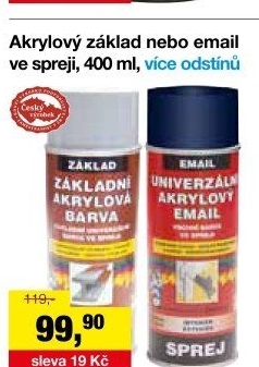 Univerzální akrylový email ve sprejiBarvy a laky Hostivař