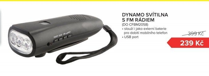 Dynamo svítilna s rádiem CarFace