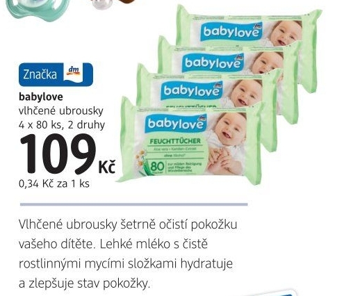 Vlhčené ubrousky dětské Babylove