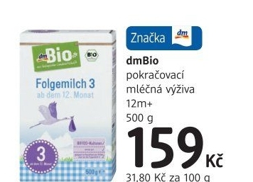 Mléčná výživa dm Bio