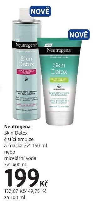 Čistící emulze a maska 2v1 Skin Detox Neutrogena