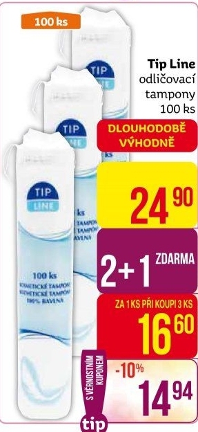 Odličovací tampony Tip Line