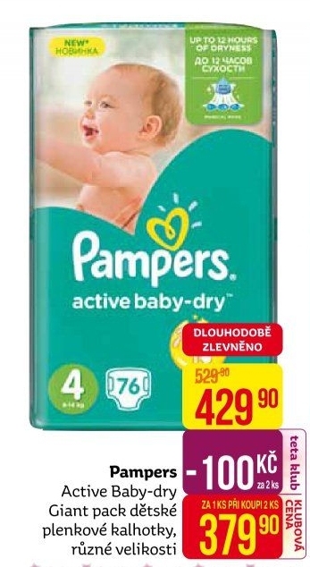 Pleny dětské Pampers Active Baby Dry