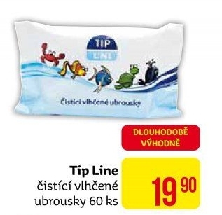 Vlhčené ubrousky dětské Tip Line