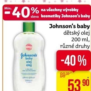 Olej tělový dětský Baby Johnson'