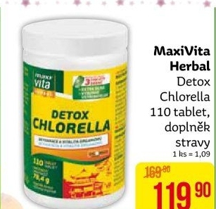 Doplněk stravy Herbal Detox Chlorella MaxiVita