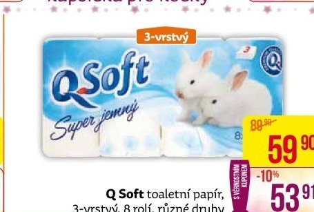 Toaletní papír 3vrstvý Q Soft