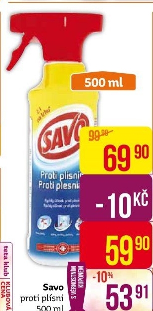 Čistič proti plísním Savo