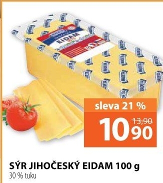 Sýr Eidam Jihočeský 30% Madeta