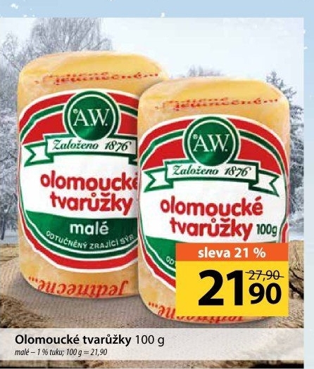 Sýr tvarůžky olomoucké A.W.