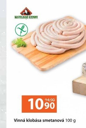 Vinná klobása smetanová Kostelecké uzeniny