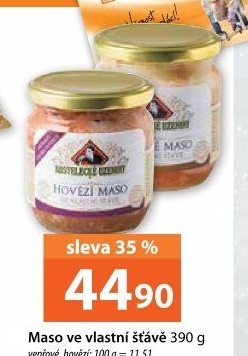 Maso vepřové ve vlastní šťávě Kostelecké uzeniny