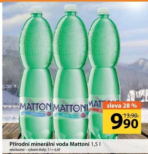 Přírodní voda Mattoni