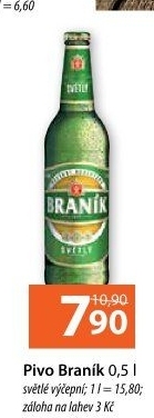 Pivo světlé výčepní 10° Braník