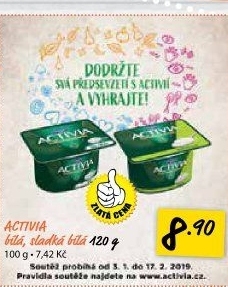 Bílý jogurt Activia Danone