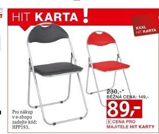 SKLÁDACÍ ŽIDLE