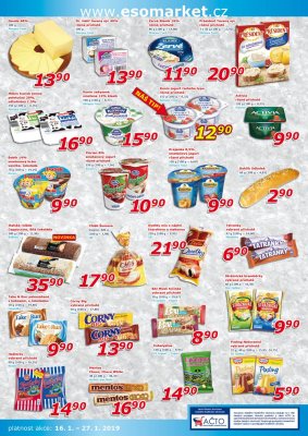 akční leták ESO MARKET 16.1.2019-27.1.2019
