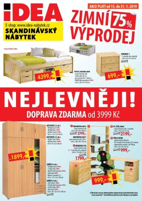akční leták IDEA nábytek 15.1.2019-31.1.2019