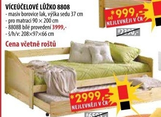 Jednolůžko s přistýlkou LAURA