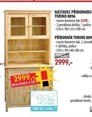 Nástavec příborníku TORINO