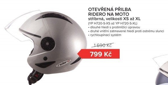 Helma na motocykl Ridero
