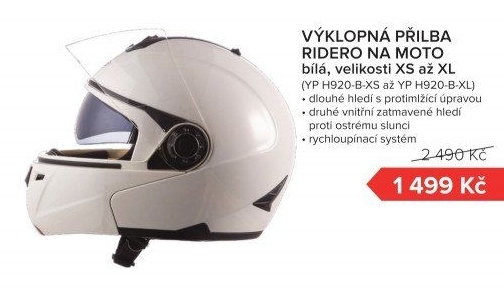 Helma na motocykl Ridero