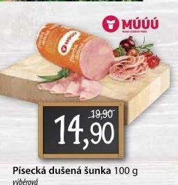 Šunka dušená písecká výběrová Maso uzeniny Písek