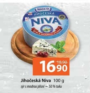 Sýr Niva Jihočeská 50% Madeta