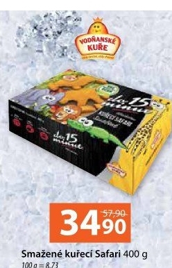 Nugetky kuřecí smažené mražené Safari Vodňanské kuře
