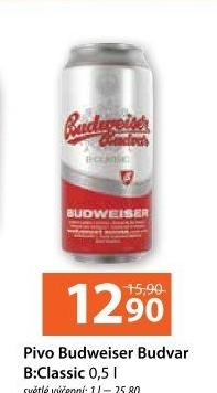 Pivo světlé výčepní B: Classic Budweiser Budvar