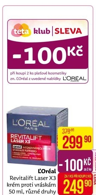 Krém pleťový proti vráskám Laser X3 Renew Revitalift L'