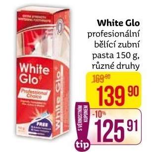 Pasta na zuby bělicí White Glo