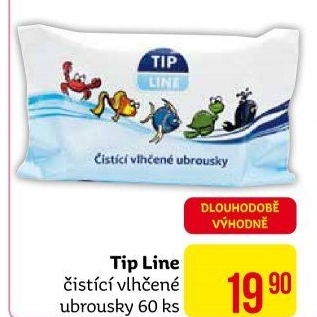Vlhčené ubrousky dětské Tip Line