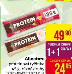 Proteinová tyčinka Allnature