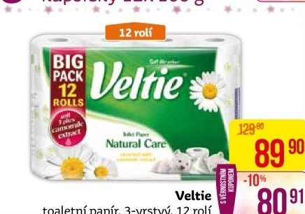 Toaletní papír 3vrstvý Veltie