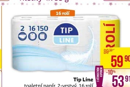 Toaletní papír 2vrstvý Tip Line