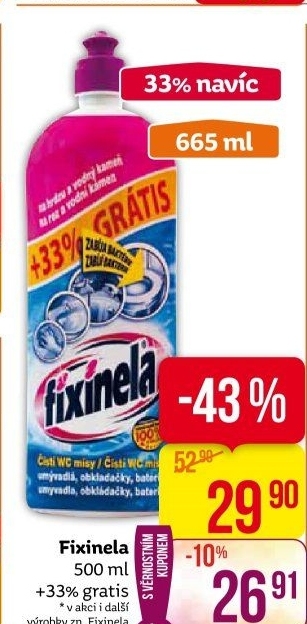 Čistič na rez a vodní kámen Fixinela