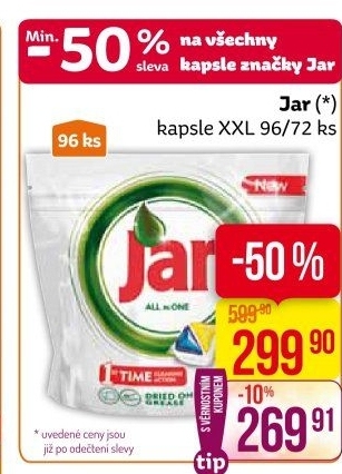 Kapsle do myčky Jar