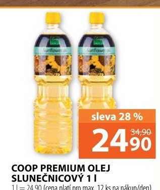Slunečnicový olej Coop Premium