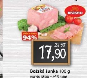 Božská šunka nejvyšší jakost Krásno