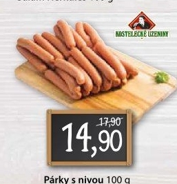 Párky s nivou Kostelecké uzeniny