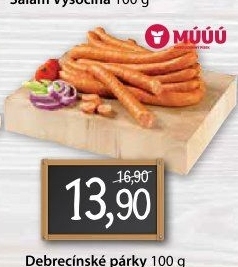 Párky debrecínské Maso uzeniny Písek
