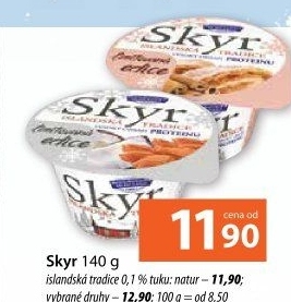 Dezert zakysaný bílý Skyr Bohušovická mlékárna