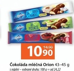 Tyčinka čokoládová Já Orion
