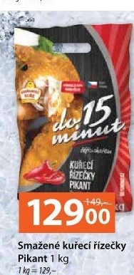 Řízečky kuřecí smažené mražené Pikant Vodňanské kuře