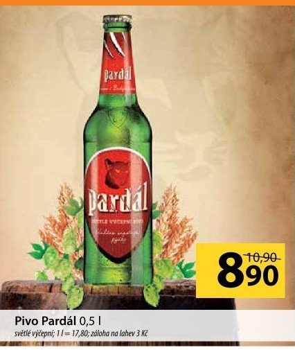 Pivo světlé výčepní 10° Pardál